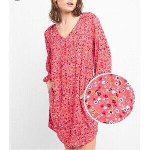 Gap long sleeve ditsy floral peasant dress with pockets size small NWT